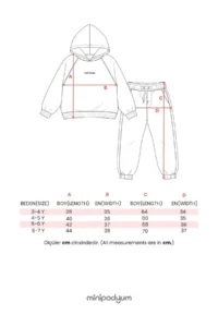 Minipodyum Printed Color Block Boy's Bottom Top Tracksuit Set - Image 6