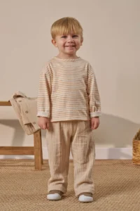 Minipodyum Baby Size Bottom Top Set Striped Festive 3 Sets - Image 2