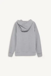 DeFacto Hooded School Zippered Gray Boy's Cardigan T7468A6/GR377 - Image 3