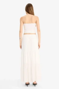 DeFacto Women Skirt D5033AX/WT32 OFF WHITE - Image 3