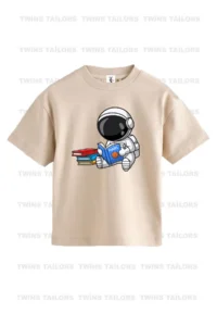 twins tailors Astronaut And Dinosaur Printed 3-Pack Unisex Yellow-Green-Beige Children's T-Shirt - Image 2