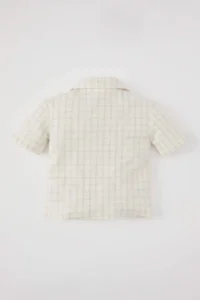 DeFacto DFC - Baby Size Short Sleeve Checkered Shirt - Image 6