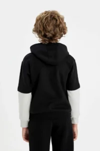 DeFacto Hooded Printed Sweatshirt Boy - Image 6