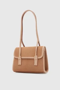 Shule Bags Mioni Suede Shoulder Bag Tan - Image 2