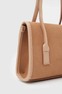 Shule Bags Mioni Suede Shoulder Bag Tan - Image 4