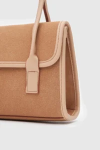 Shule Bags Mioni Suede Shoulder Bag Tan - Image 5