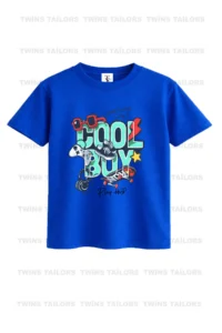 twins tailors Football And Dinosaur Printed 3-Pack Unisex Grey-Orange-Sax Blue Children's T-Shirt - Image 2