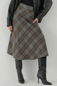 Hiccup A-Form Thick Midi Skirt
