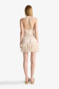 DeFacto Floral Normal Waist Combed Cotton Lining Chiffon Mini Skirt - Image 8