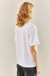 Bianco Lucci Women Rose Patterned Tshirt - Image 4