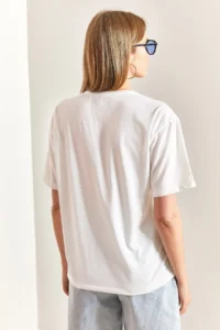 Bianco Lucci Women Patterned Penye Tshirt - Image 3