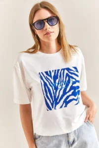 Bianco Lucci Women Patterned Penye Tshirt - Image 6