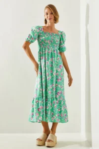 Bianco Lucci Women's Gipelli Watermelon Sleeve Viscose Dress - Image 2