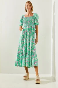Bianco Lucci Women's Gipelli Watermelon Sleeve Viscose Dress - Image 5