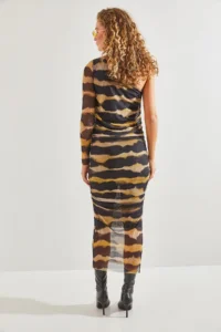 Bianco Lucci Women Dijital Printed Tulle Dress - Image 6