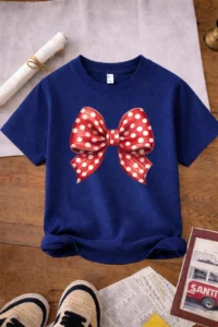 twins tailors Cat and Cherry Printed 3-Pack Navy Blue-Grey-Red Girls' T-Shirt - Image 2
