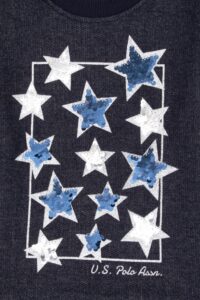 US Polo Assn. Girls' Navy Blue Crew Neck Sweatshirt - Image 3