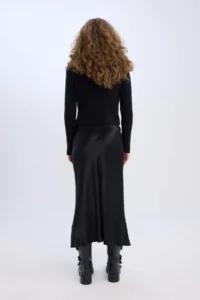 DeFacto A Cut Normal Waist Satin Maxi Skirt - Image 5