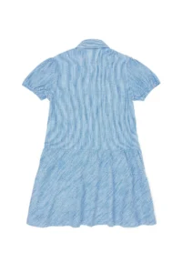 US Polo Assn. Girls' Saks Blue Short Sleeve Weaving Dress - Image 2