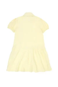 US Polo Assn. Girls' Neon Yellow Short Sleeve Weaving Dress - Image 6