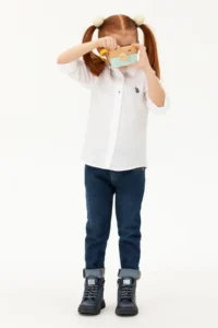 US Polo Assn. Girls' White Long Sleeve Shirt - Image 3