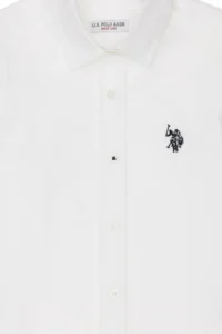 US Polo Assn. Girls' White Long Sleeve Shirt - Image 6