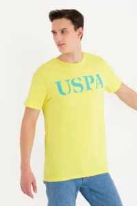 US Polo Assn. Men Citron Basic Crew Neck T-Shirt - Image 3