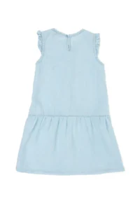 US Polo Assn. Girls' Light Blue Sleeveless Jeans Dress - Image 5