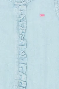 US Polo Assn. Girls' Light Blue Sleeveless Jeans Dress - Image 6