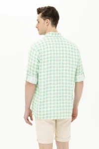US Polo Assn. Men Checkered Green Shirt - Image 5