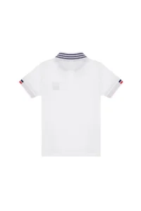 US Polo Assn. Boys' White Polo Shirt Collar T-Shirt - Image 2
