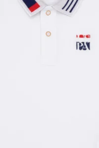 US Polo Assn. Boys' White Polo Shirt Collar T-Shirt - Image 3
