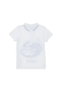 US Polo Assn. Boys' White Polo Shirt Collar T-Shirt - Image 3