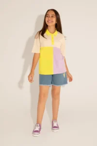 US Polo Assn. Girls' Light Blue Jeans Shorts - Image 3