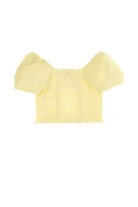 US Polo Assn. Girls' Light Yellow Short Sleeve Shirt - Image 2