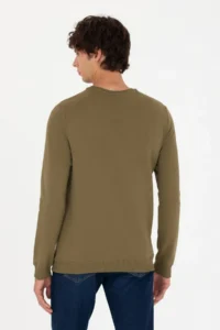 US Polo Assn. Men Khaki Basic Sweatshirt - Image 5
