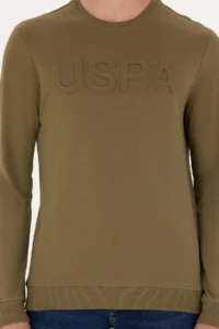 US Polo Assn. Men Khaki Basic Sweatshirt - Image 6