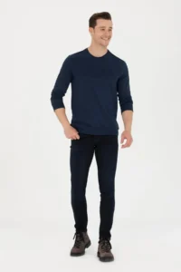 US Polo Assn. Men Navy Blue Basic Sweatshirt - Image 4