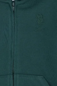 US Polo Assn. Kids Dark Green Basic Hooded Sweatshirt - Image 3