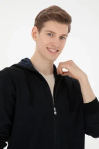 US Polo Assn. Men Navy Blue Knitwear Cardigan - Image 2