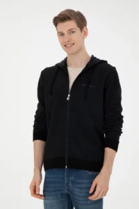 US Polo Assn. Men Navy Blue Knitwear Cardigan - Image 3