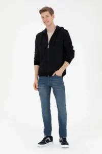 US Polo Assn. Men Navy Blue Knitwear Cardigan - Image 4