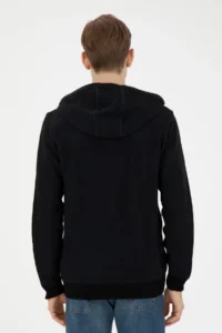 US Polo Assn. Men Navy Blue Knitwear Cardigan - Image 5