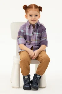 US Polo Assn. Girls' Purple Long Sleeve Shirt - Image 3