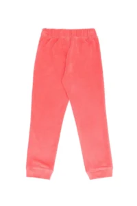 US Polo Assn. Girls' Pink Stone Detailed Velvet Sweatpants - Image 3