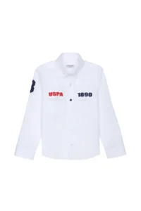 US Polo Assn. Boys' White Long Sleeve Shirt - Image 2
