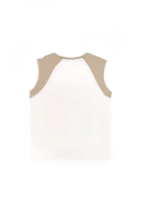 US Polo Assn. Boys' Ecru Sleeveless Crew Neck T-Shirt - Image 3