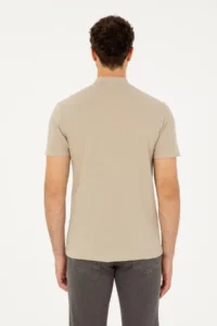 US Polo Assn. Men Regular Fit Tippet Light Khaki T-Shirt - Image 5