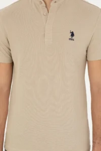 US Polo Assn. Men Regular Fit Tippet Light Khaki T-Shirt - Image 6