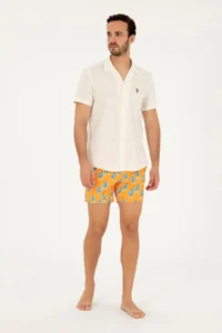 US Polo Assn. Men Orange Swim Shorts
